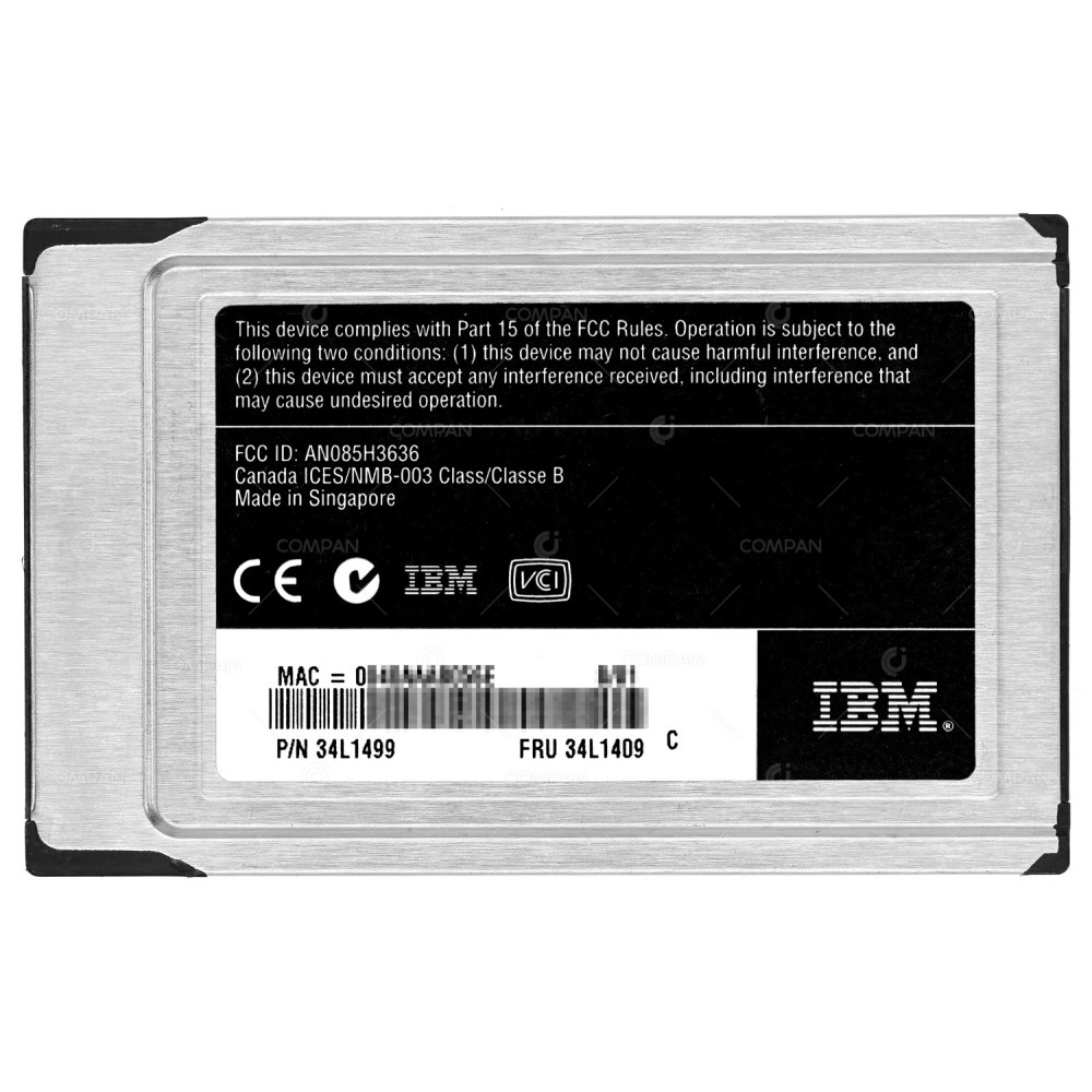 34L1409 IBM TURBO 16/4 TOKEN RING PC CARD 2 34L1499